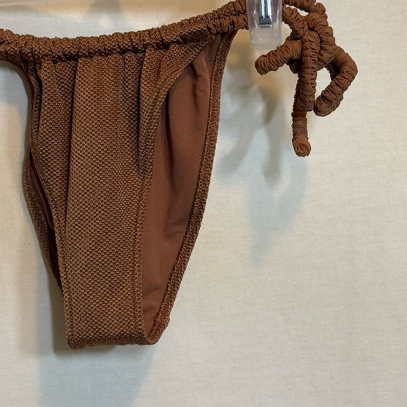 AA-549 Aerie NWT Cheekiest Side Tie Brown Summer Swim Bikini Bottoms Size S - Picture 3 of 12